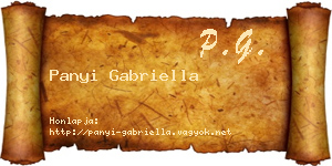Panyi Gabriella névjegykártya